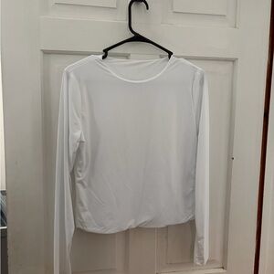 Women's White Long Sleeve Top